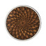 Feather Inlay & Stainless Steel Round Side Table