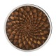 Feather Inlay & Stainless Steel Round Side Table