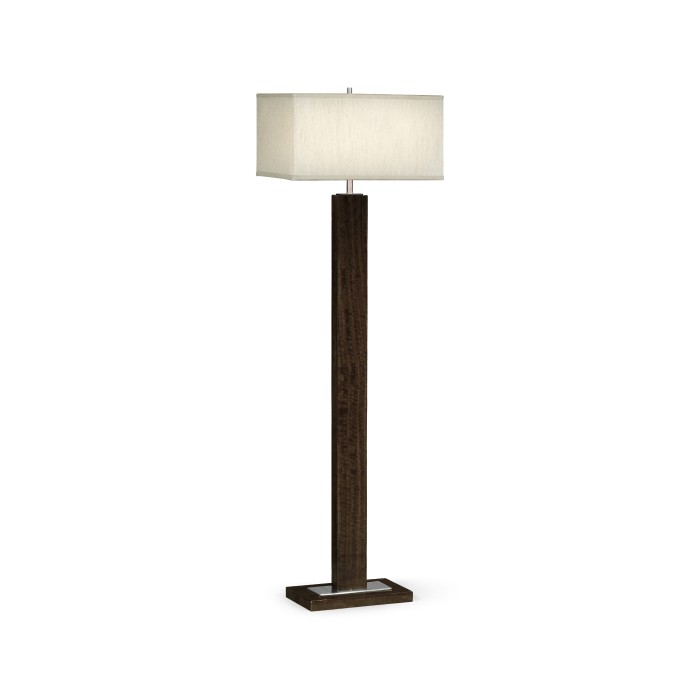 Black Eucalyptus Rectangular Floor Lamp