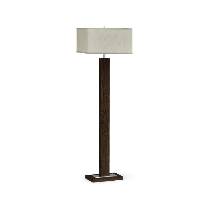 Black Eucalyptus Rectangular Floor Lamp