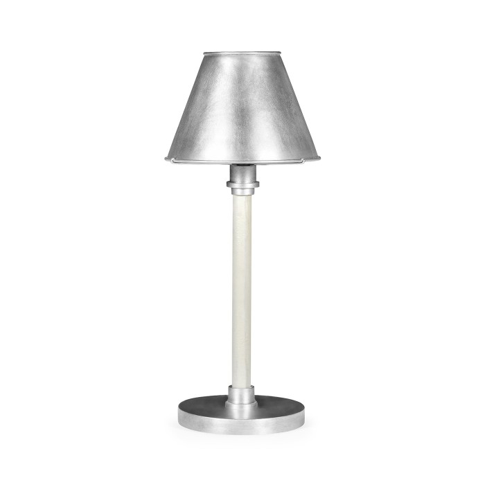 Great White faux Croc La Colonne table lamp