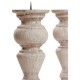 Pair of Small Candlesticks in Limed Acacia