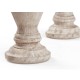 Pair of Small Candlesticks in Limed Acacia
