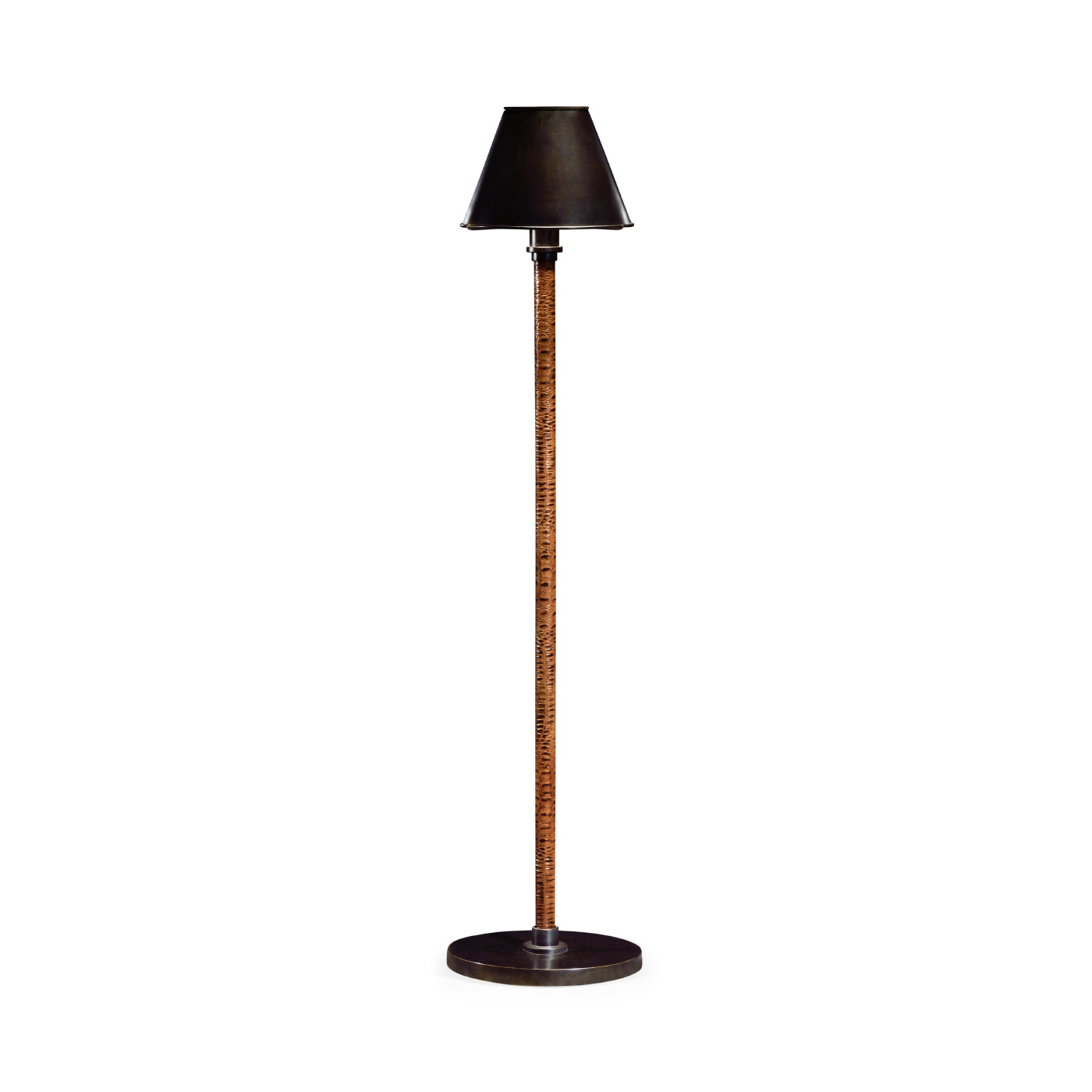 Choc faux Croc Tall La Colonne floor lamp