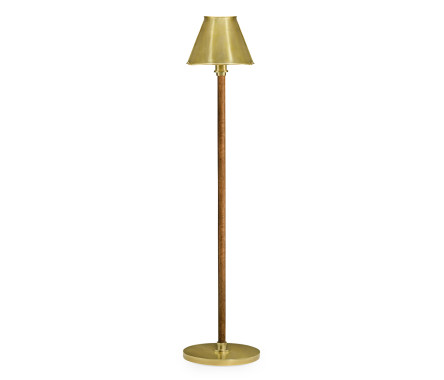 Oak Burl Tall La Colonne floor lamp