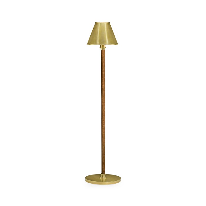 Oak Burl Tall La Colonne floor lamp