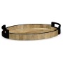 Large Elliptical Tray in Brown Brick Eggshell