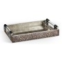 Rectangular Silver Espresso & Eggshell Tray