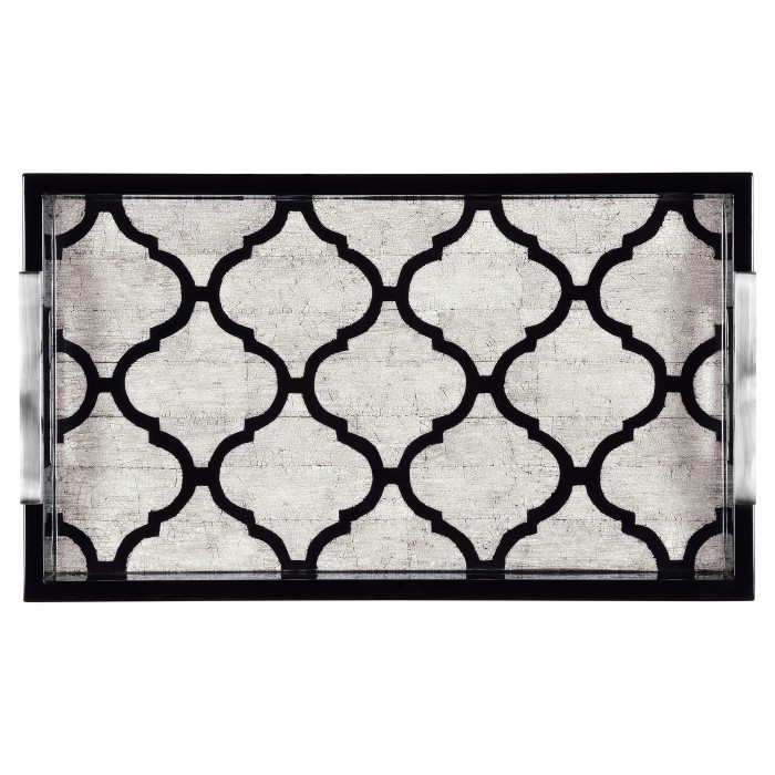 Rectangular Black & Eggshell Tray