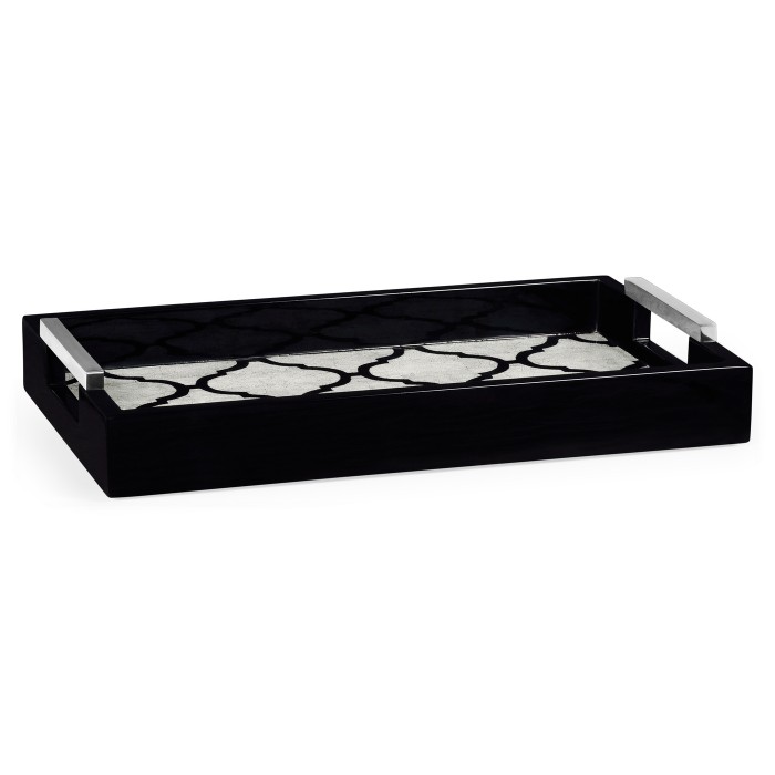 Rectangular Black & Eggshell Tray