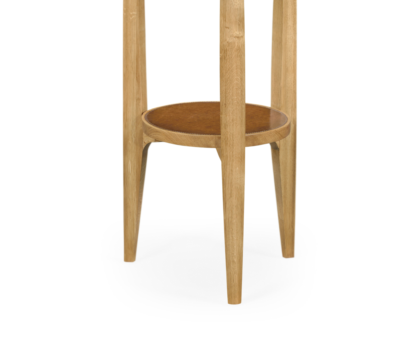 Architectural Round End Table with Glass Top