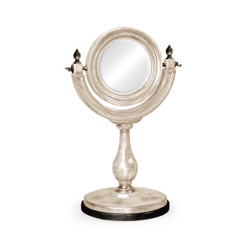 Small rotating mirror in Limed Acacia