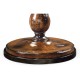 Small rotating mirror in Rustic Walnut