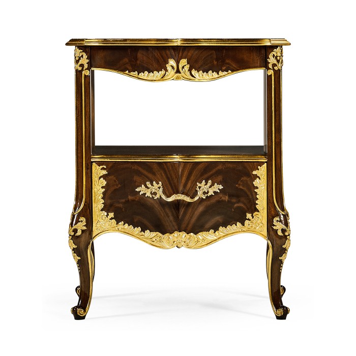Mahogany & Gilded Nightstand