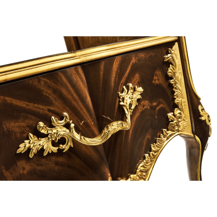 Mahogany & Gilded Nightstand