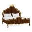 High Lustre Mahogany & Gilded Cali King Bed