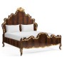 High Lustre Mahogany & Gilded UK King Bed