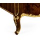 High Lustre Mahogany & Gilded US Queen Bed
