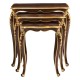 Nesting tables with gilt carved detailling