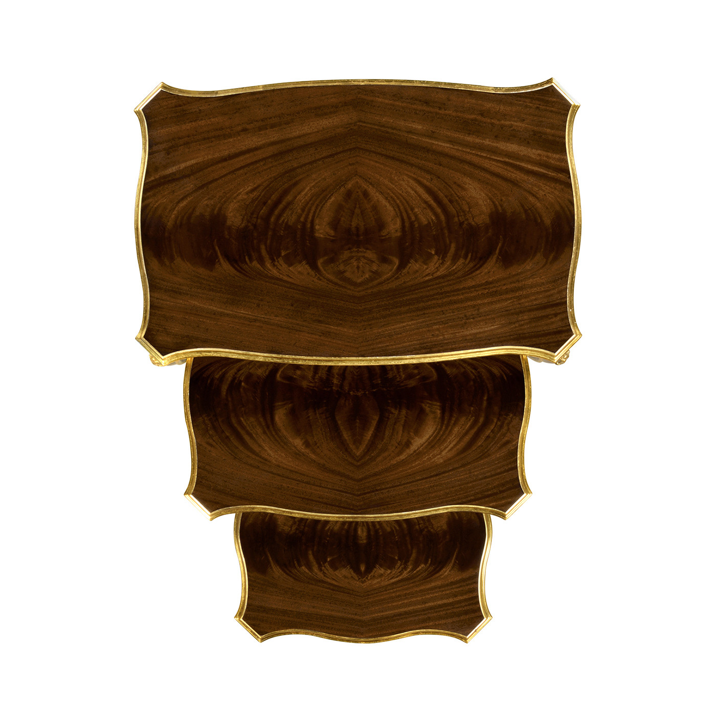 Nesting tables with gilt carved detailling