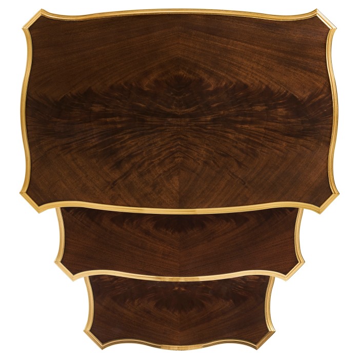 Nesting tables with gilt carved detailling