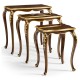 Nesting tables with gilt carved detailling