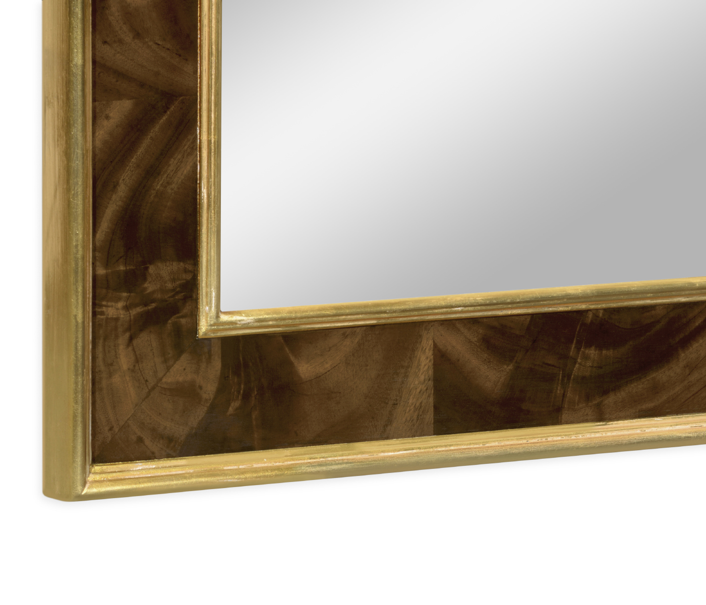 Standing mirror with gilt carved detailling