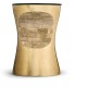 Metallic Bronze Round Cut-Out Lamp Table