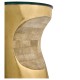 Metallic Bronze Round Cut-Out Lamp Table