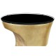 Metallic Bronze Round Cut-Out Lamp Table