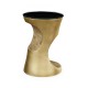 Metallic Bronze Round Cut-Out Lamp Table