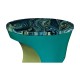 Teal Round Cut-Out Lamp Table
