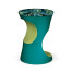 Teal Round Cut-Out Lamp Table