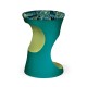 Teal Round Cut-Out Lamp Table