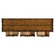 Rectangular Console Table in Rustic Walnut with Drawers