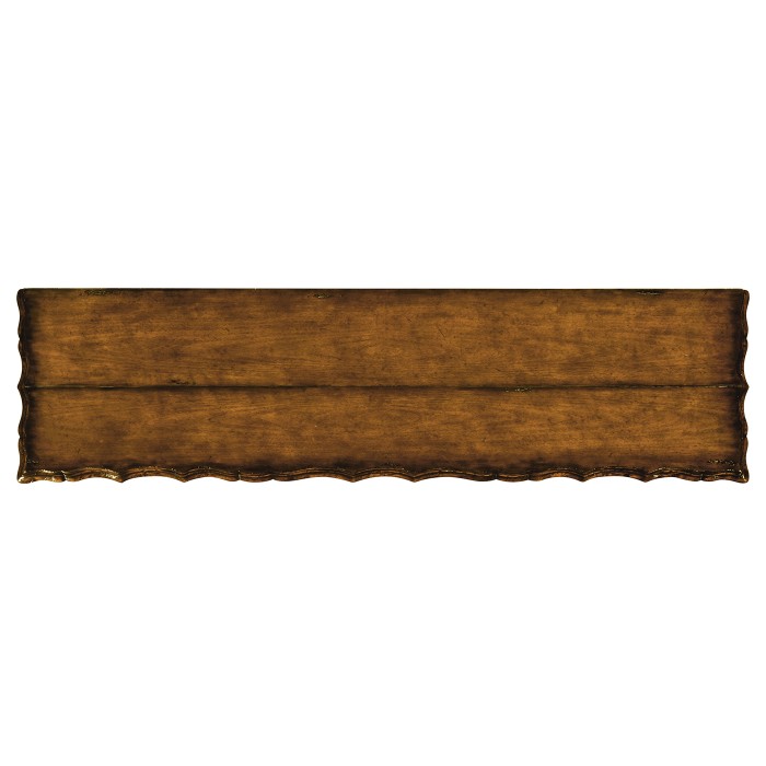 Rectangular Console Table in Rustic Walnut with Drawers