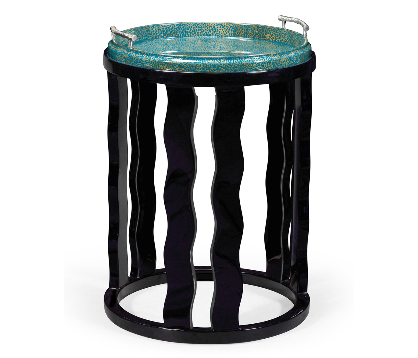 Smoky Black Side Table with Reversible Top