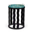 Smoky Black Side Table with Reversible Top