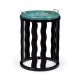Smoky Black Side Table with Reversible Top