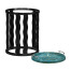 Smoky Black Side Table with Reversible Top