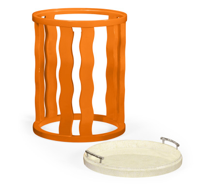 Persimmon Side Table with Reversible Top