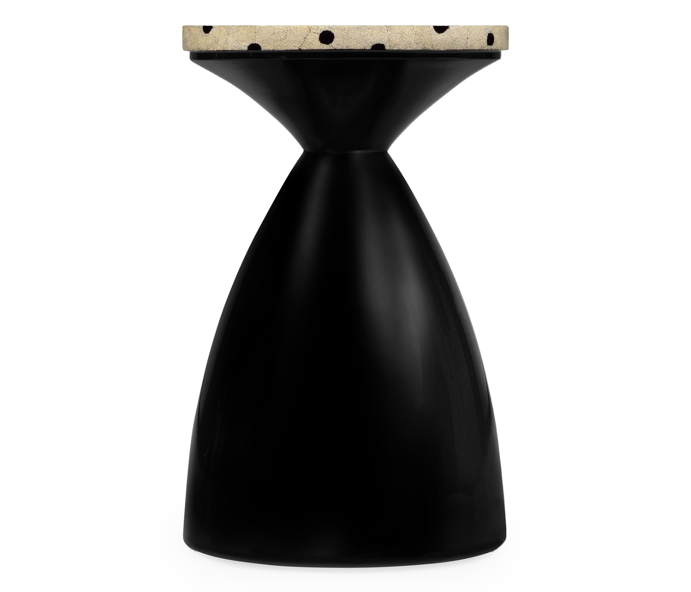 Round Smoky Black & Eggshell Wine Table