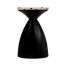 Round Smoky Black & Eggshell Wine Table