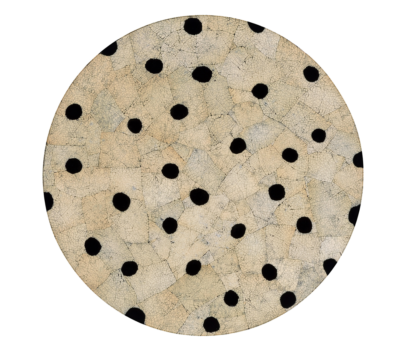 Round Smoky Black & Eggshell Wine Table