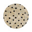 Round Smoky Black & Eggshell Wine Table