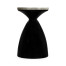 Round Smoky Black & Silver Espresso Wine Table
