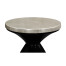 Round Smoky Black & Silver Espresso Wine Table
