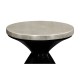 Round Smoky Black & Silver Espresso Wine Table