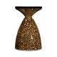 Round Leopardskin & Black Wine Table