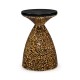 Round Leopardskin & Black Wine Table